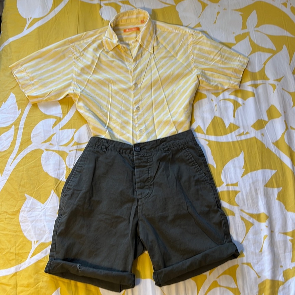 H&M shorts and polo blouse